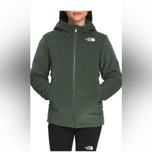 The North Face Kids' Green Mossbud Reversible Water Repellent Parka Jacket M 10